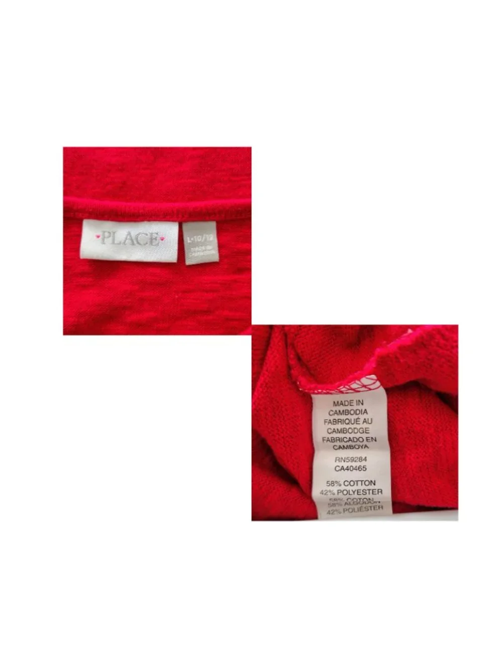 Girls Long Sleeve Tops Lot of 2 Size L 10/12 The Children's Place & Carter's